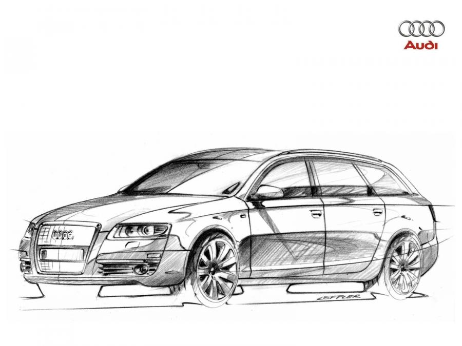 Эскиз Audi A6 3.0 TDI Quattro Avant (4F, C6) 2005 года  (WW) (фото 6 из 13)